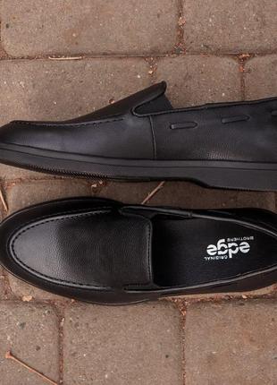 Зручні чорні туфлі лофери без каблука ed-ge 40 - 45 розмір2 фото