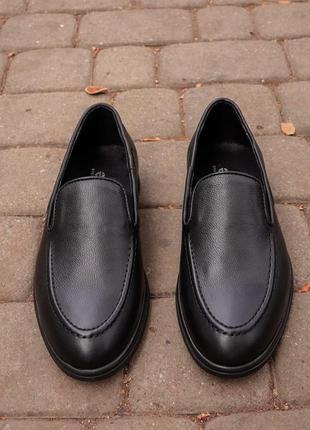 Зручні чорні туфлі лофери без каблука ed-ge 40 - 45 розмір3 фото