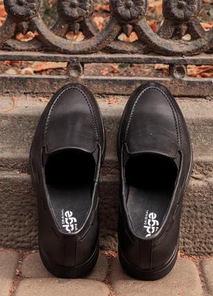 Зручні чорні туфлі лофери без каблука ed-ge 40 - 45 розмір4 фото