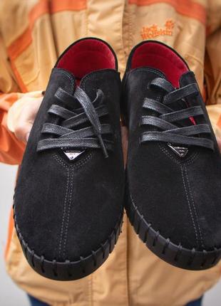Чорні замшеві мокасини prime shoes - вишуканий стиль!
