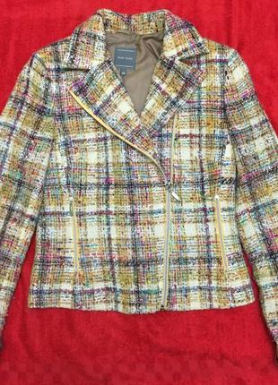 Стильный пиджак-косуха из натуральной шерсти marc aurel