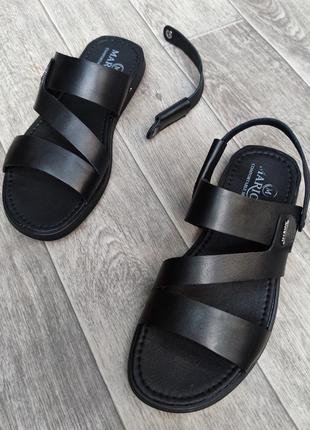 Мужские сандалии шлепанцы черного цвета 41 42 44 размер. летняя обувь1 фото
