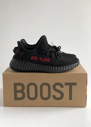 Чоловічі кросівки adidas yeezy boost 350 v2 black red 40-41-42-43-453 фото