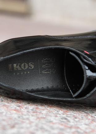 Лакированная мужская обувь. черные туфли ikoc 4725 фото