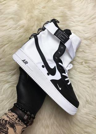 Air force special field white black. мужские демисезонные хайтопы найк белые чёрные.