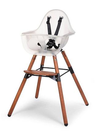 Стілець для годування childhome evolu 2 in 1 dark natural/frosted (з бампером)