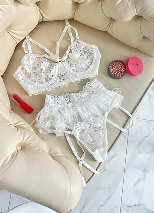 Свадебное белое нижнее белье нижнее белье бюстгальтер лиф бра трусы трусики лиф эротическое