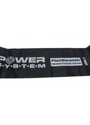 Лента-эспандер для спорта и реабилитации power system ps-4123 flat stretch band level 3 black (12-15кг.)3 фото