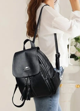 Женский черный бордовый синий ранец рюкзак женская сумка портфель с кенгуру7 фото