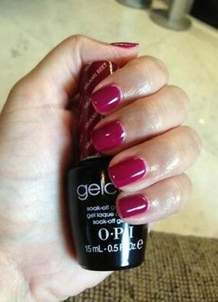 Opi gelcolor 15 ml miami beet бордовий гель лак марсала2 фото