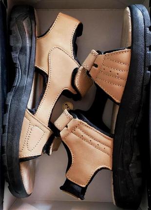 Надійні німецькі ортопедичні сандалі-унісекс "moorhead" кольору camel1 фото