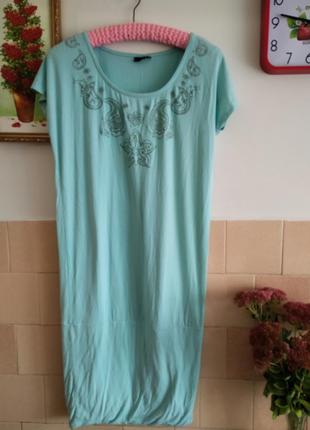 Платье голубое р 14-16