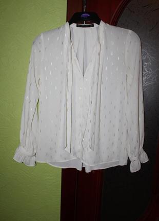Фирменная шифонова блузка, xs, s, м  от zara2 фото
