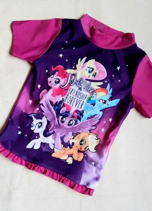 Футболка my little pony для пляжа солнцезащитная на 3-4 года1 фото