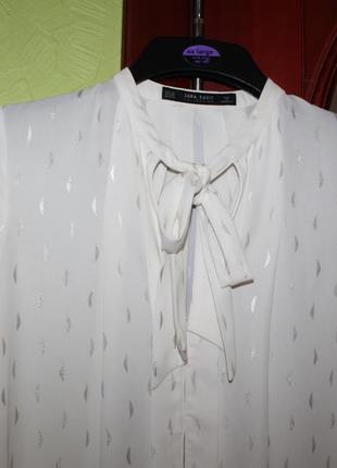 Фирменная шифонова блузка, xs, s, м  от zara5 фото