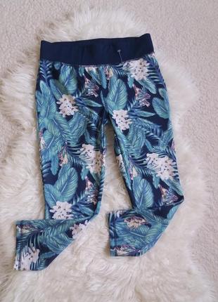 Спортивні лосіни в квітковий принт