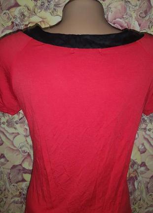 Червона блуза/футболка з гудзиками3 фото