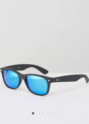 Ray-ban wayfarer sunglasses with blue mirror lens 0rb2132 очки солнцезащитные зеркальные