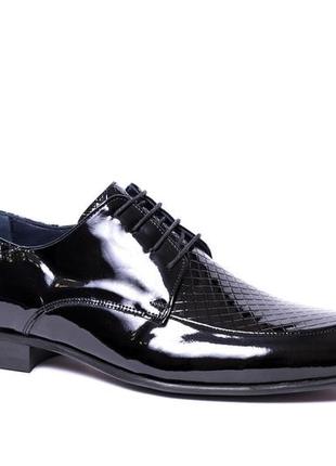 Туфли лакированные черные luciano bellini 39, 41 и 43 размер1 фото