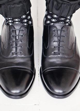 Витончені чорні туфлі оксфорди ikos - 39, 41, 45 розмір5 фото