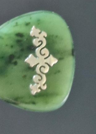 💚кулон, підвіска вінтаж нефріт (серебряный кулон нефрит ( киви).