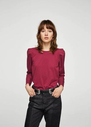 Реглан футболка с рукавами-фонариками mango - xs, s, m, l