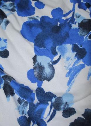 Коротке плаття m&s mode міні пляжное прогулянкове квітами пляжне платя сукня біла блакитна синя s m10 фото