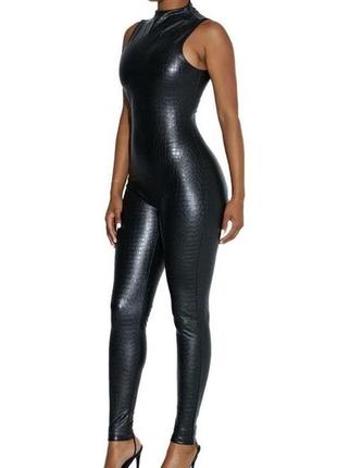 Комбінезон екошкіра чорний