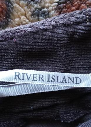 Стрейчеві в дрібненький вельвет подовжені шорти river island/розмір 8/346 фото