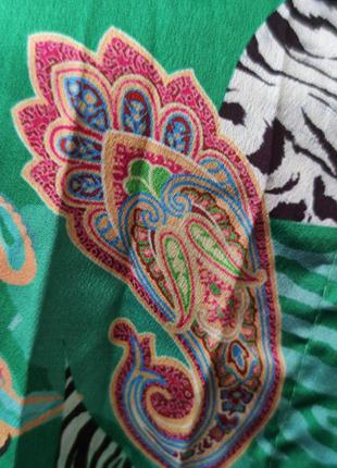 New сатинова сорочка animal принт пейслі італія /8221/4 фото