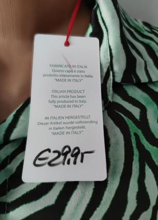 New сатинова сорочка animal принт пейслі італія /8221/5 фото
