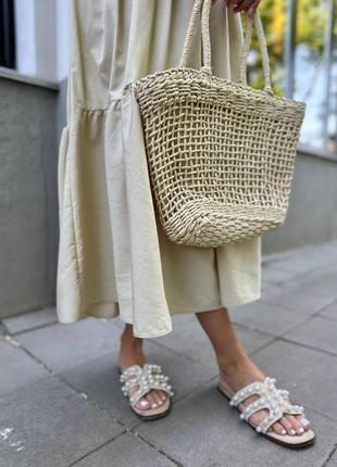 Идеальная плетеная пляжная сумка «корзина»2 фото
