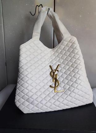 Белая стеганая брендовая сумка, большая сумка, сумка с кошельком2 фото