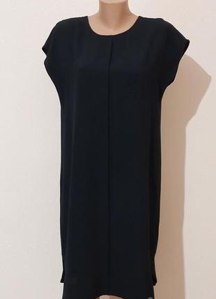 Летнее черное платье 48-50 размера свободного фасона3 фото