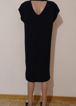Летнее черное платье 48-50 размера свободного фасона6 фото