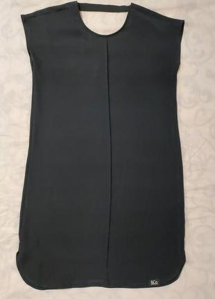 Летнее черное платье 48-50 размера свободного фасона7 фото