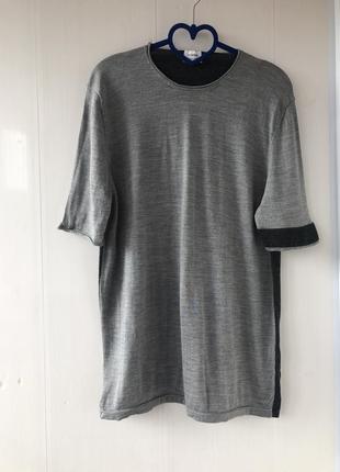 Jil sander! полегшений джемпер футболка блуза світшот,шерсть, натуральний шовк, шовк5 фото