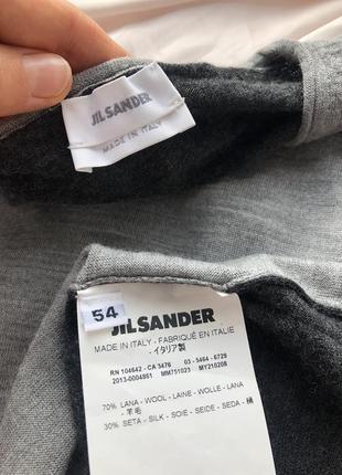 Jil sander! облегчённый джемпер футболка блуза свитшот,шерсть и натуральный шёлк, шелк6 фото