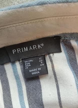 Полосатое платье рубашка primark натуральный состав вискоза8 фото