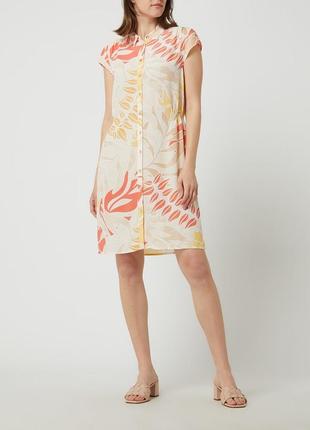 Легка молочна сукня сорочка comma' з пастельним принтом віскоза4 фото