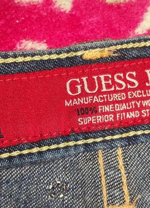 Оригинальная джинсовая юбка guess с чешуйками2 фото