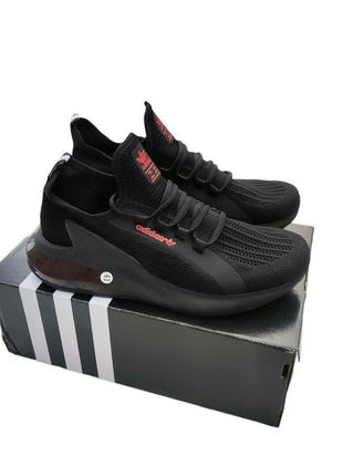 Кросівки текстильні, чоловічі кросівки adidas zx boost чорні🔥