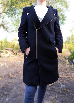 Шерстяное пальто + подарок / пальто-косуха/ осеннее пальто zara