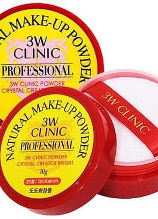 Пудра рассыпчатая 3w clinic professional natural make-up powder № 231 фото