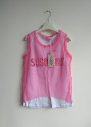 Летняя маечка - футболка на девочку 10-12 лет1 фото