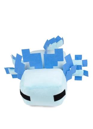 Мягкая игрушка minecraft саламандра аксолотль голубая 37 см