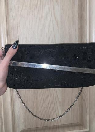Блестящая сумка клатч сумочка