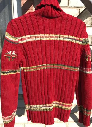 Очень теплый свитер с карманом/50% шерсть2 фото