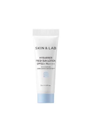 Увлажняющий солнцезащитный лосьон skin&amp;lab hybarrier fresh sun lotion 10 мл