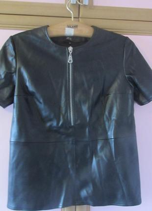 Кожаная блуза